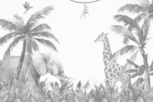 Discount Vrolijke jungle dieren Kinderkamer