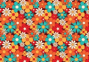 Sale Vrolijke retro bloemen Bloemen