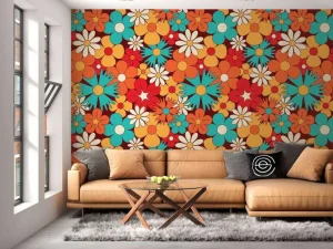 Sale Vrolijke retro bloemen Bloemen