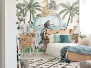 Online Vrolijke tropische dieren Kinderkamer