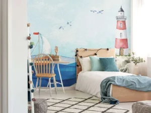 Fashion Vuurtoren op rotsen Kinderkamer