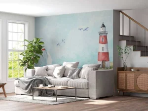 Fashion Vuurtoren op rotsen Kinderkamer