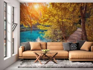 Sale Wandeling door de jungle fotobehang Bloemen