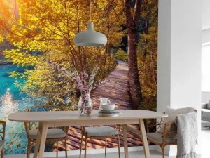 Sale Wandeling door de jungle fotobehang Bloemen