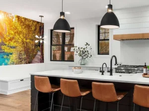 Sale Wandeling door de jungle fotobehang Bloemen