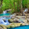 Sale Waterval met karakter fotobehang Bloemen