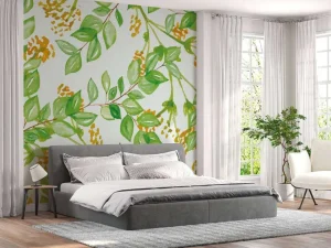 New Waterverf gebladerte Bloemen