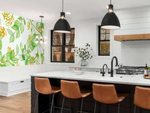New Waterverf gebladerte Bloemen
