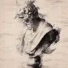 Discount Waterverfschilderij van een Griekse God fotobehang Kunst & Design