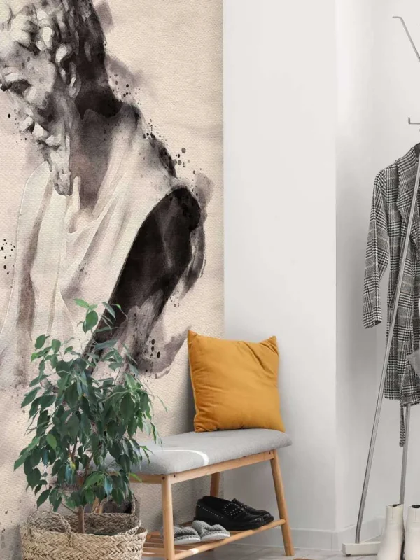 Discount Waterverfschilderij van een Griekse God fotobehang Kunst & Design