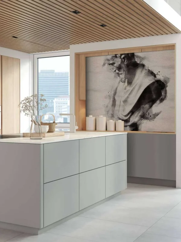 Discount Waterverfschilderij van een Griekse God fotobehang Kunst & Design