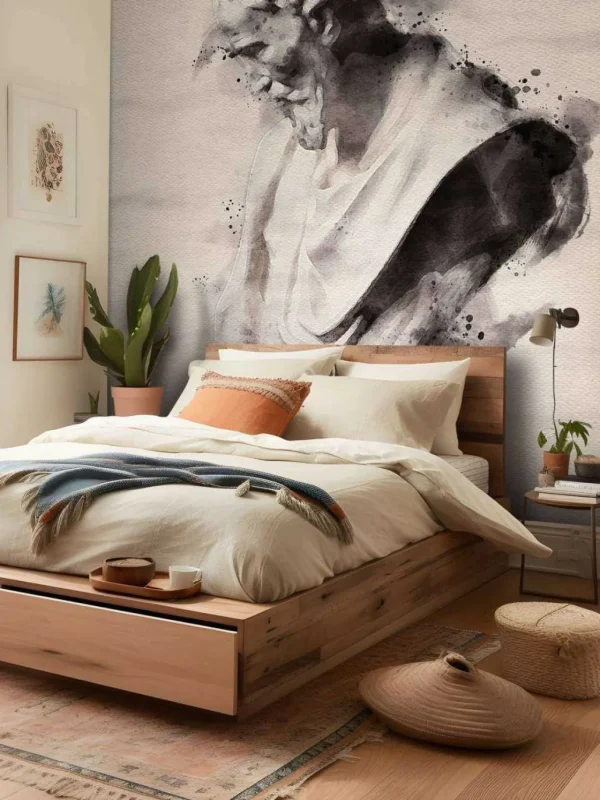 Discount Waterverfschilderij van een Griekse God fotobehang Kunst & Design