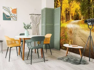 Clearance Weg met Bomen in de Herfst fotobehang Bloemen | 3d