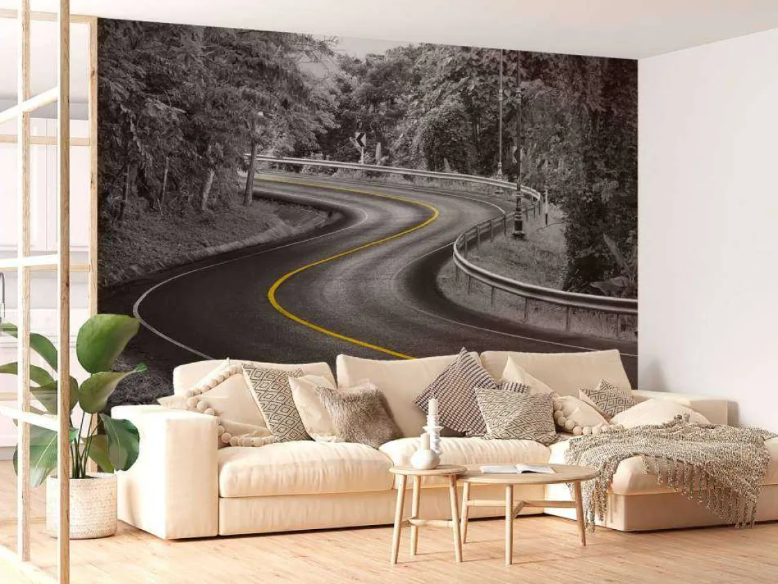 weg_met_een_gele_streep_f_10.webp Sale Weg met een gele streep fotobehang Architectuur