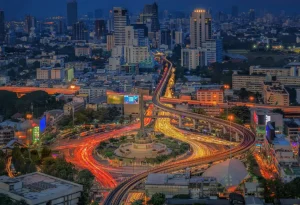 New Wegen in Bangkok fotobehang Architectuur