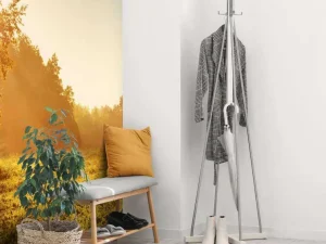 Outlet Weiland bij zonsopkomst fotobehang Bloemen