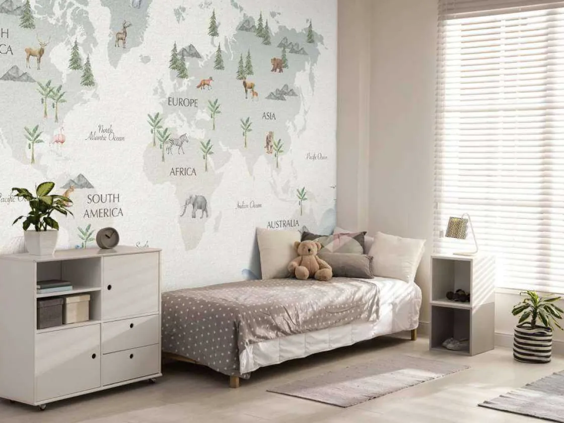 wereldkaart_in_lucht_them_7.webp Discount Wereldkaart in lucht thema Kinderkamer
