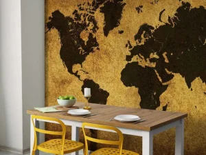 Clearance Wereldkaart in oude stijl fotobehang Hobbykamer
