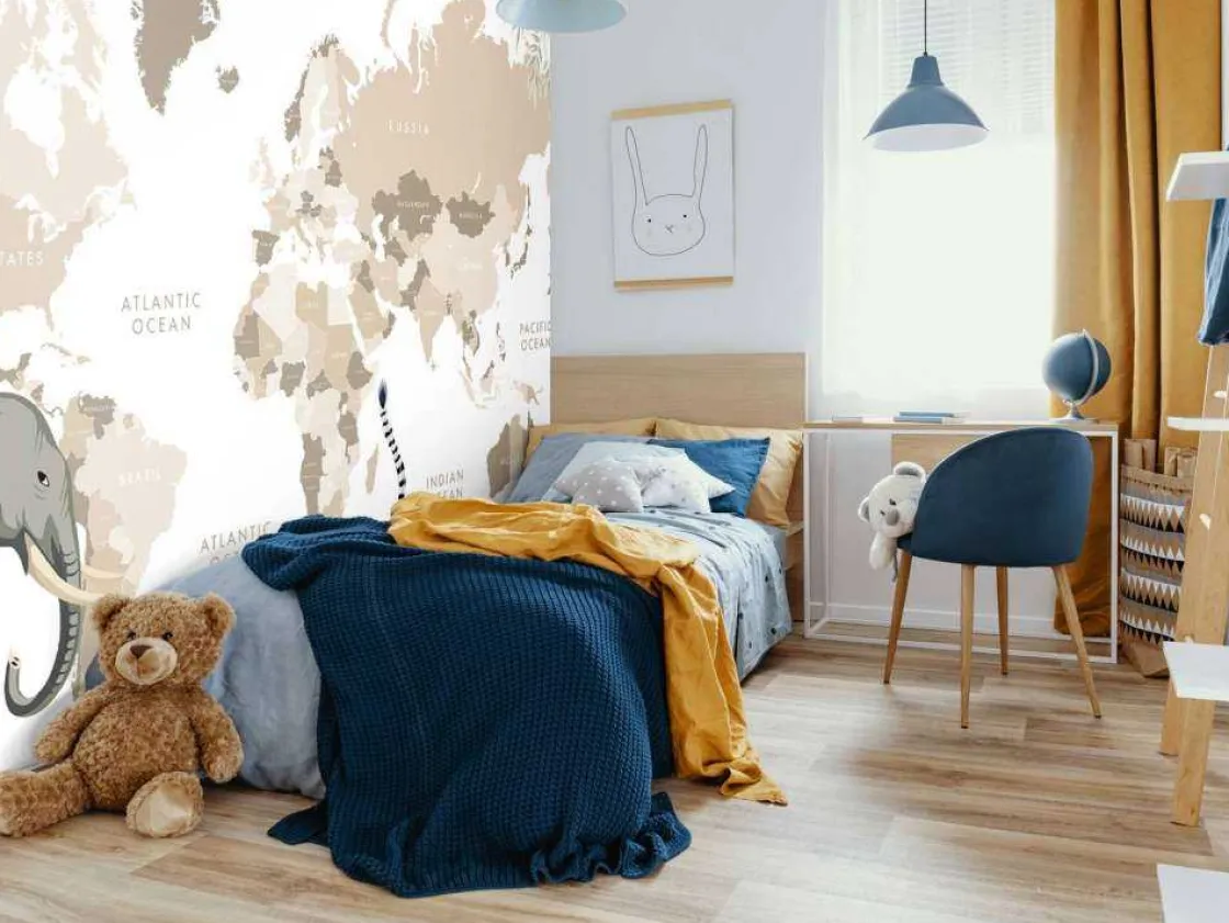 wereldkaart_met_jungle_di_5.webp Outlet Wereldkaart met jungle dieren Kinderkamer