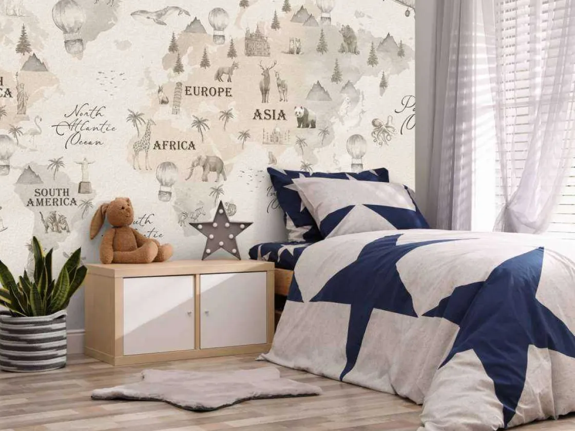 wereldkaart_met_verschill_5.webp Discount Wereldkaart met verschillende dieren off-white Kinderkamer