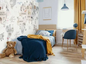 Sale Wereldkaart met verschillende dieren Kinderkamer