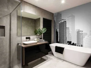 Sale Wereldstad vector tekening fotobehang Architectuur