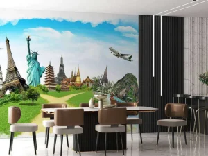 New Wereldwijde bezienswaardigheden fotobehang Architectuur