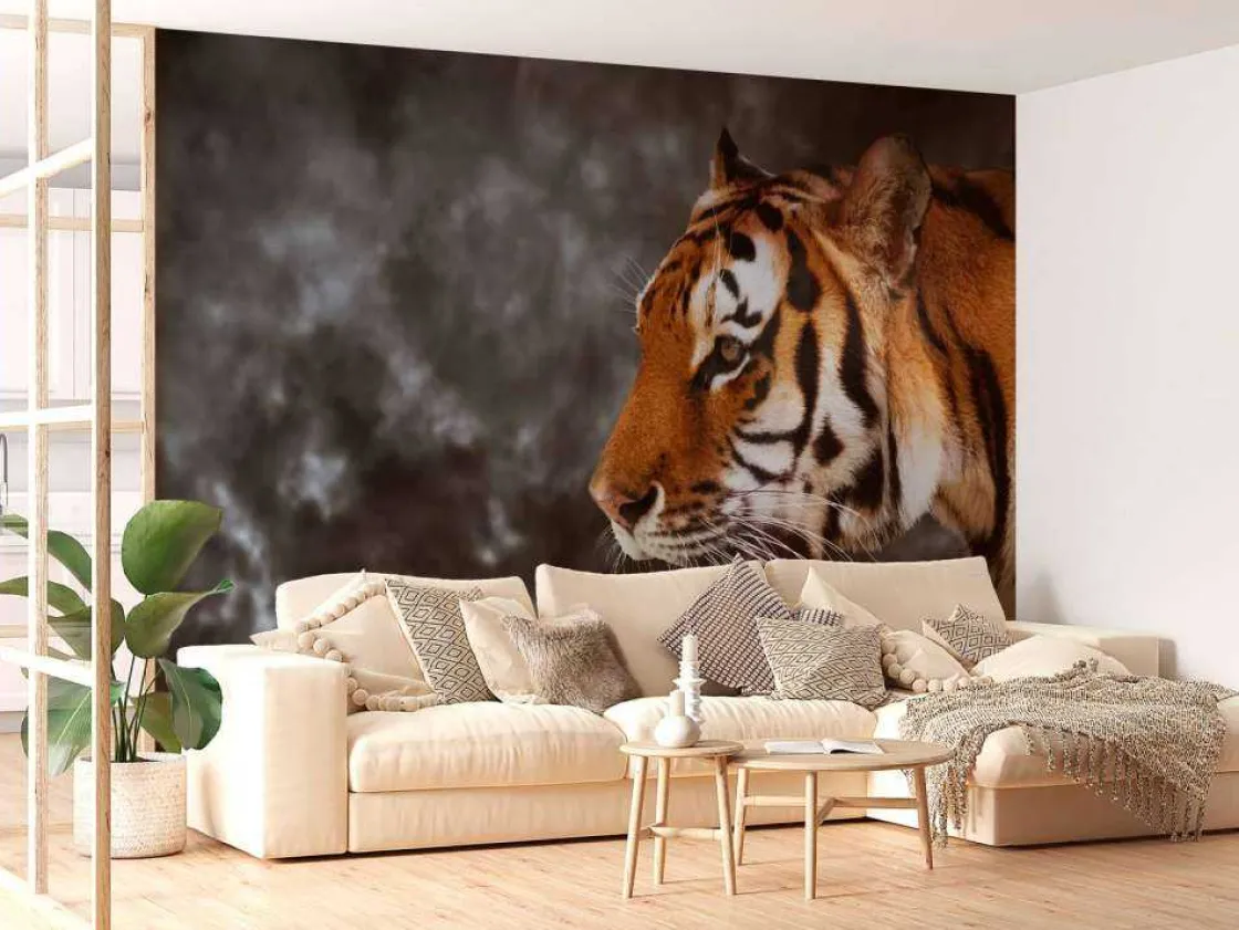 wilde_tijger_op_zoek_naar_10.webp Clearance Wilde Tijger op zoek naar prooi fotobehang Dieren