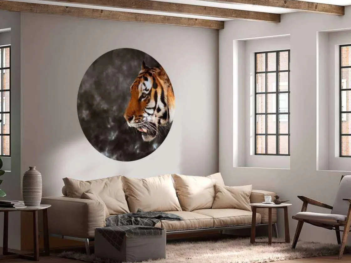 wilde_tijger_op_zoek_naar_5.webp Clearance Wilde Tijger op zoek naar prooi fotobehang Dieren