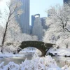 Fashion Winter in New York fotobehang Architectuur