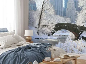Fashion Winter in New York fotobehang Architectuur