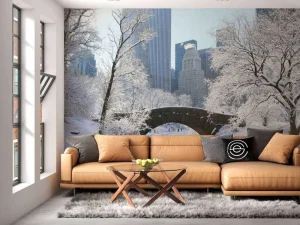 Fashion Winter in New York fotobehang Architectuur