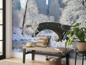 Fashion Winter in New York fotobehang Architectuur