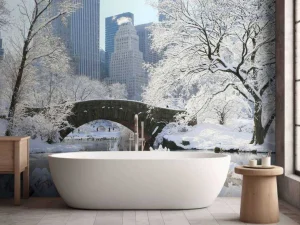 Fashion Winter in New York fotobehang Architectuur