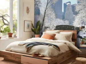 Fashion Winter in New York fotobehang Architectuur
