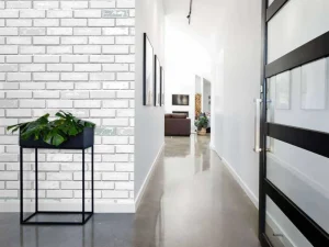 Discount Witte bakstenen muur fotobehang Keuken | Gang