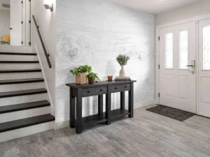 Best Witte houtstructuur fotobehang Gang | Oppervlakten
