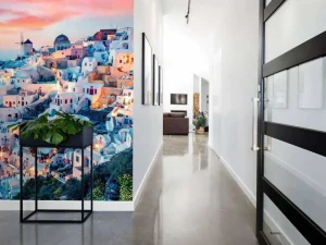 Best Witte huisjes op Santorini fotobehang Architectuur