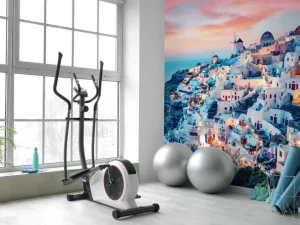 Best Witte huisjes op Santorini fotobehang Architectuur