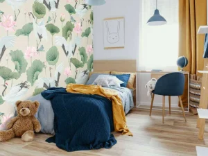 Clearance Witte kraanvogels, lichtbruin Kinderkamer | Dieren