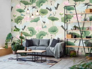 Clearance Witte kraanvogels, lichtbruin Kinderkamer | Dieren