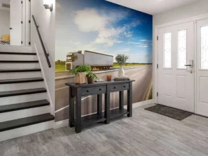Hot Witte vrachtwagen op een zonnige dag fotobehang Tienerkamer | Kinderkamer