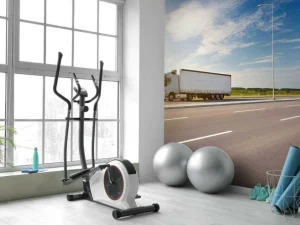 Hot Witte vrachtwagen op een zonnige dag fotobehang Tienerkamer | Kinderkamer