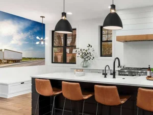 Hot Witte vrachtwagen op een zonnige dag fotobehang Tienerkamer | Kinderkamer