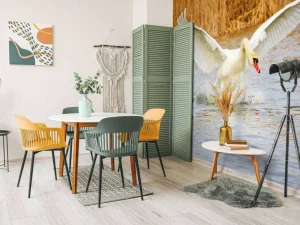Hot Witte zwaan vliegt weg fotobehang Dieren