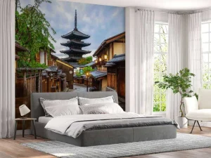 Hot Yasaka Pagoda in de ochtend fotobehang Architectuur