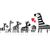 Clearance Zebra moeder met haar kinderen fotobehang Babykamer