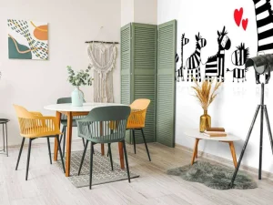 Clearance Zebra moeder met haar kinderen fotobehang Babykamer