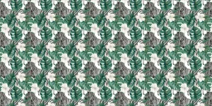 Clearance Zebra's tussen de palmbladeren Kinderkamer