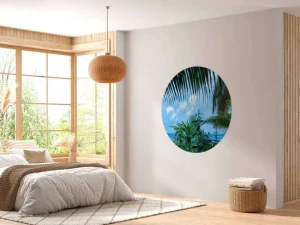 Discount Zee vanuit de jungle fotobehang Bloemen